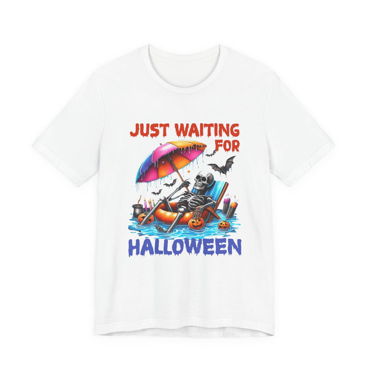 Fantôme squelettique d'été juste en attente d'Halloween