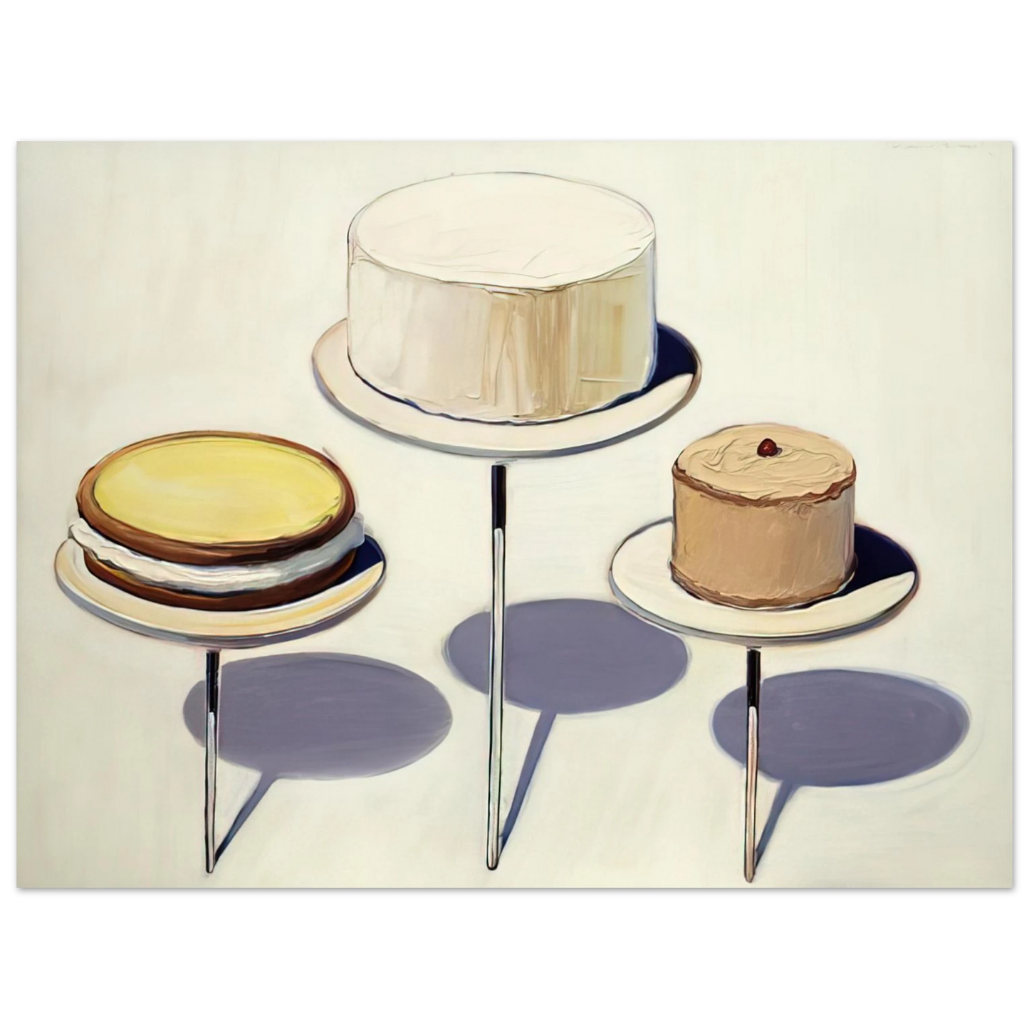Wayne Thiebaud - Display Cakes - 1963 Wall Art - 21x29.7 cm / 8x12" - Fine Art Poster - -