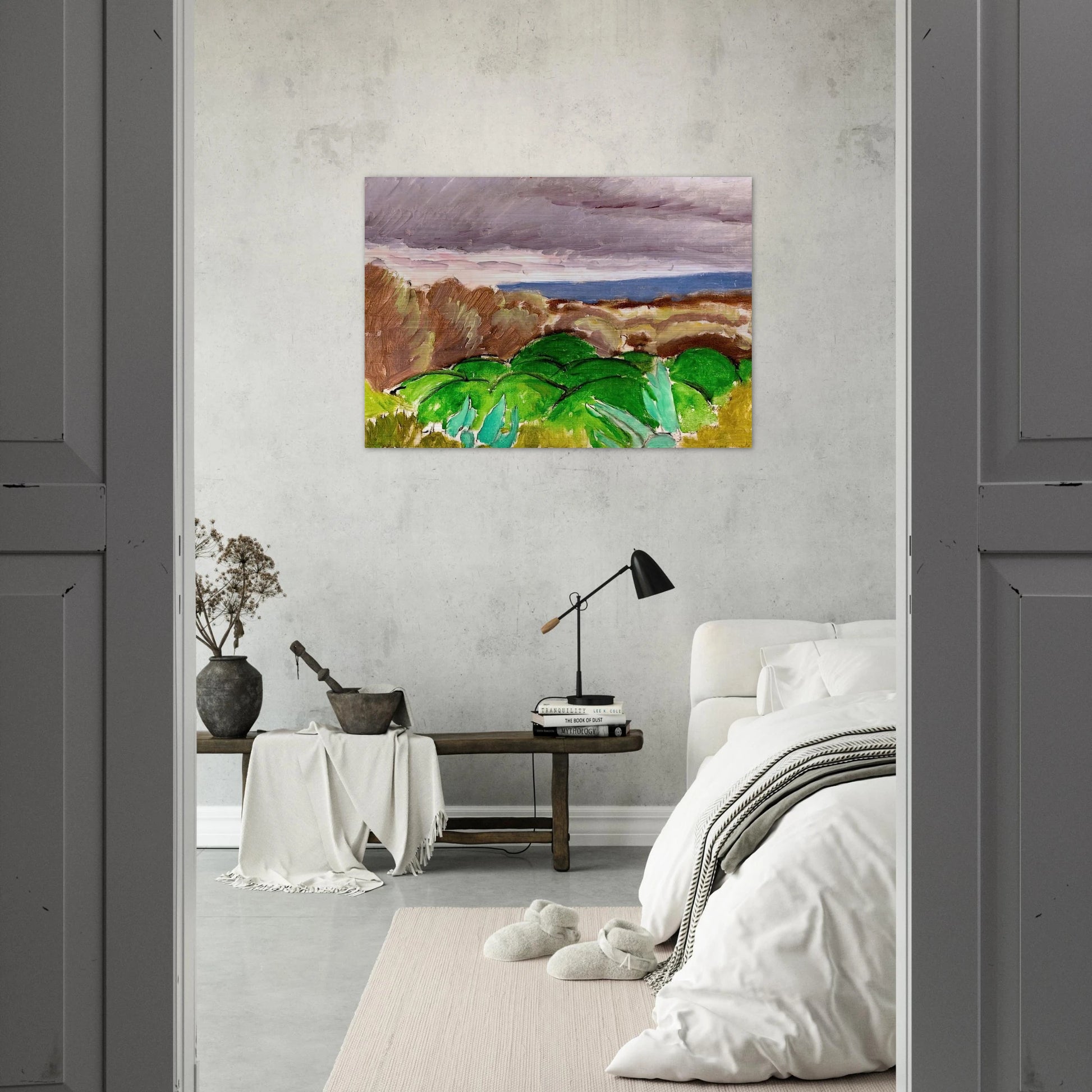 CAGNES LANDSCAPE IN STORMY WEATHER 1917 - Henri Matisse Brushed Aluminum Print - 70x100 cm / 28x40 inches | Henri Matisse Aluminum Print | Henri Matisse Prints