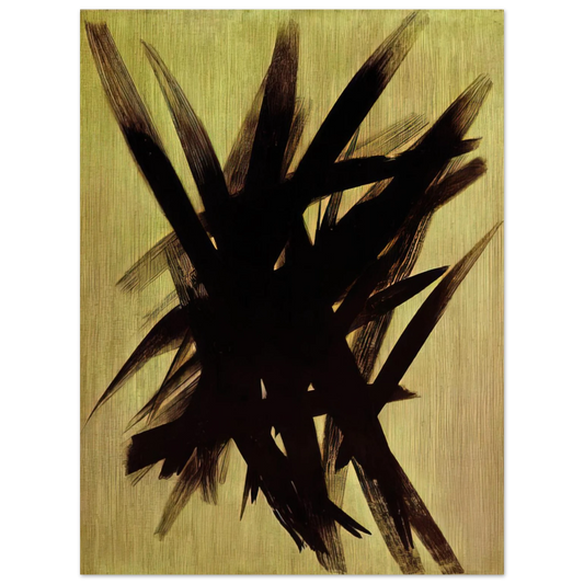 Hans Hartung - Untitled T1955-23 - 1955  75x100 cm / 30x40inches Fine Art Poster