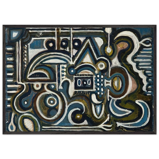 Untitled - 1930 - Richard Pousette-Dart 70x100 cm / 28x40 inches Framed Art Print – Black Wooden Frame
