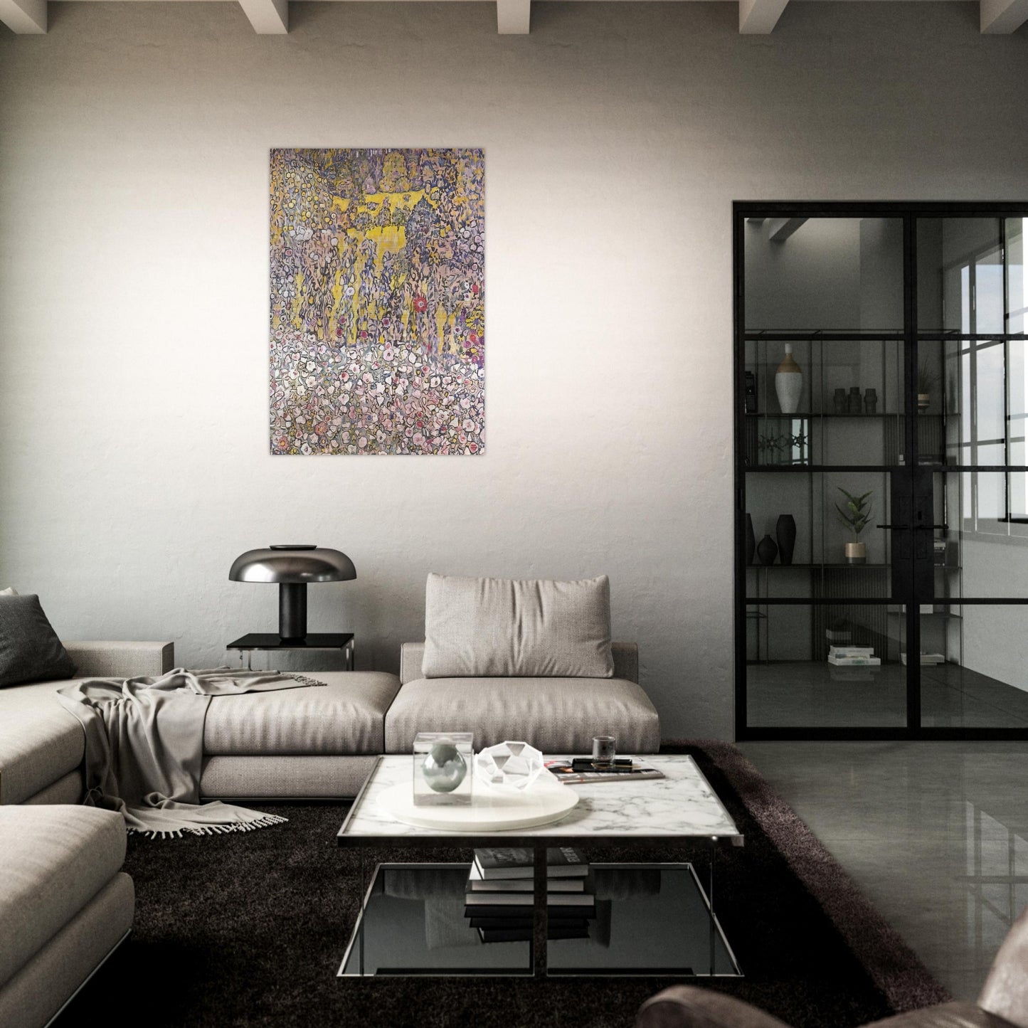 HORTICULTURAL LANDSCAPE WITH A HILLTOP - Gustav Klimt Brushed Aluminum Print - 70x100 cm / 28x40 inches | Gustav Klimt Aluminum Print | Gustav Klimt Prints