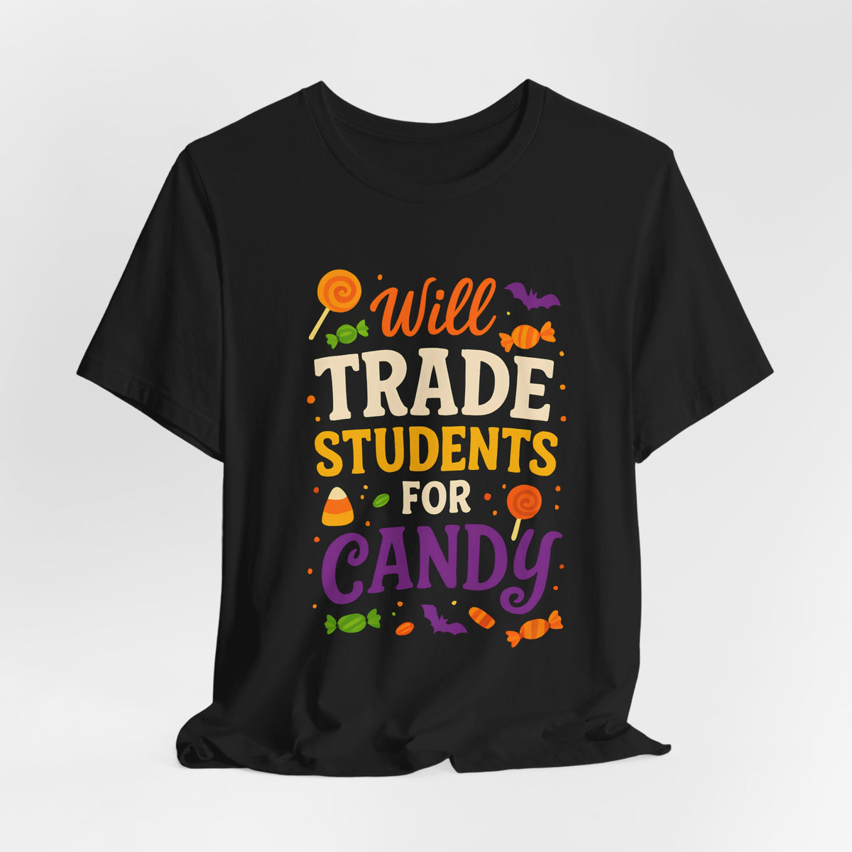 "Échange Élèves Contre Bonbons Prof Mignonne Déguisement Halloween T-Shirt"
