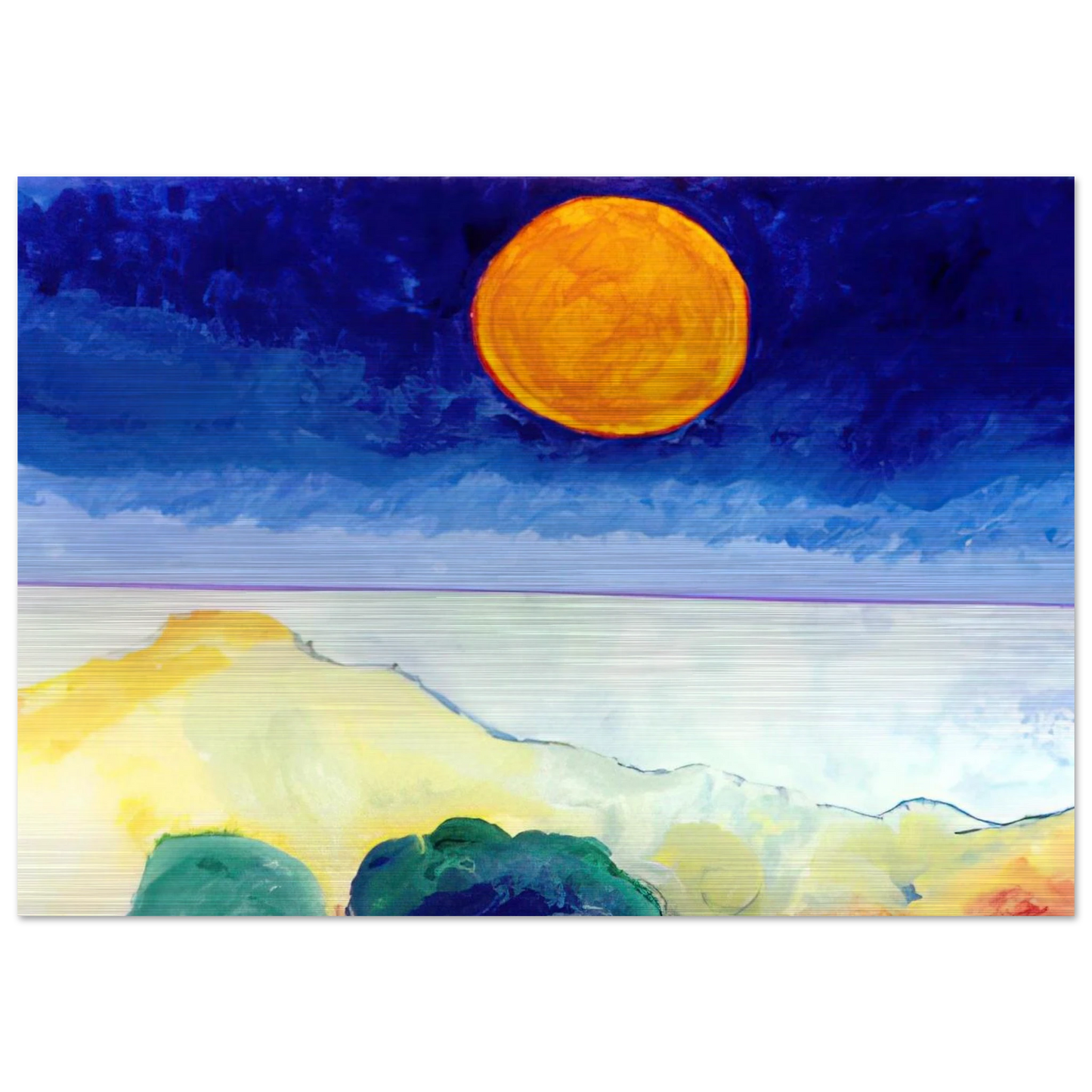 Paisagem - 2004 - Aldemir Martins Brushed Aluminum Print - 70x100 cm / 28x40 inches | Aldemir Martins Aluminum Print | Aldemir Martins Prints