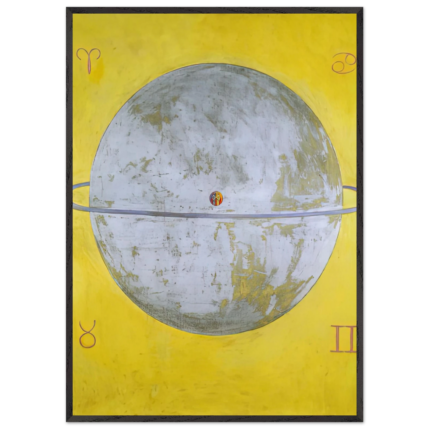 Hilma af Klint - THE DOVE NR 12 1915 Wall art - 60x80 cm / 24x32 inches - Premium Wooden Framed Poster With Fine Art Paper-canvas - Wood frame