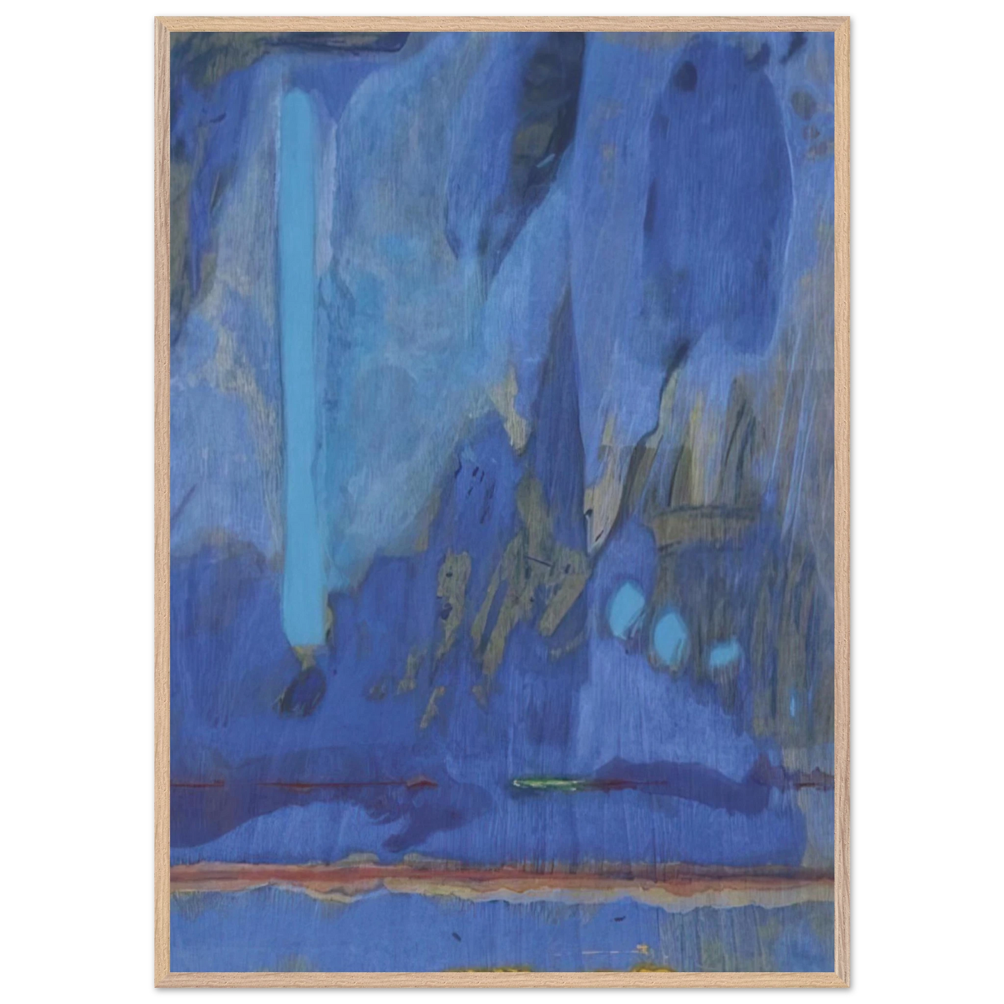 Helen Frankenthaler - Tales of Genji III - 1998 Wall art - 50x70 cm / 20x28 inches - Premium Wooden Framed Poster With Fine Art Paper-canvas - White frame