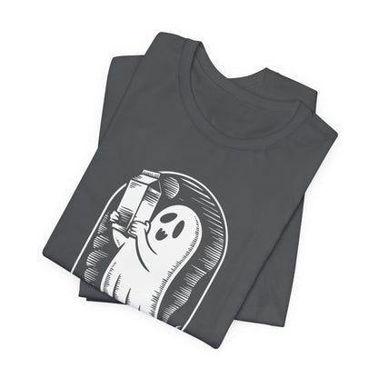 just un père qui revient toujours avec du lait t-shirt Halloween - T-shirt unisexe en jersey à manches courtes