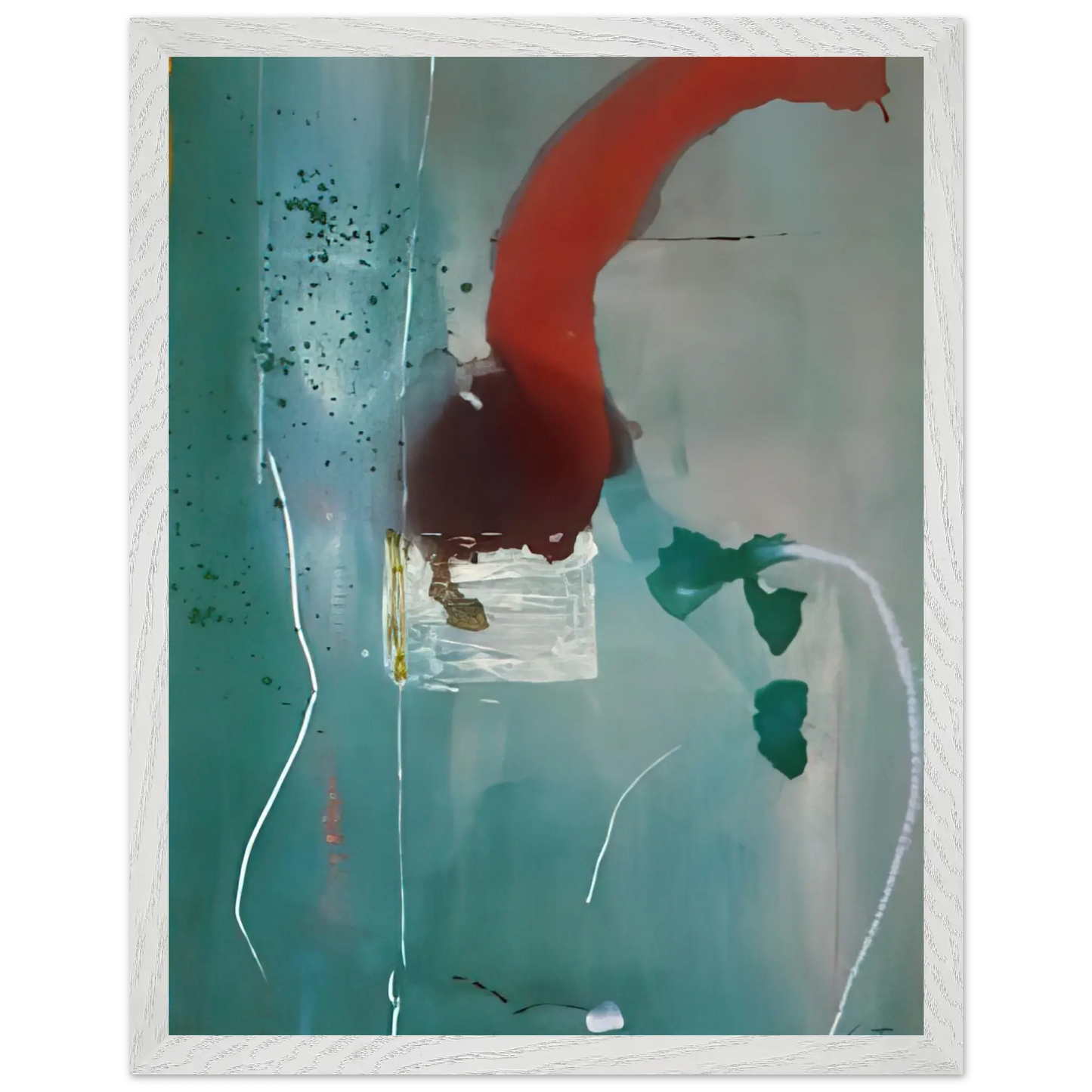 Helen Frankenthaler - Square One - 1985 Wall art - A3 (29.7 x 42  cm) - Premium Wooden Framed Poster With Fine Art Paper - Black frame
