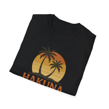 Hakuna Matata T-shirt rétro graphique, T-shirt à l'humeur positive "Pas de soucis", T-shirt inspiré des années 90, Haut avec citation feel-good, Cadeau unisexe