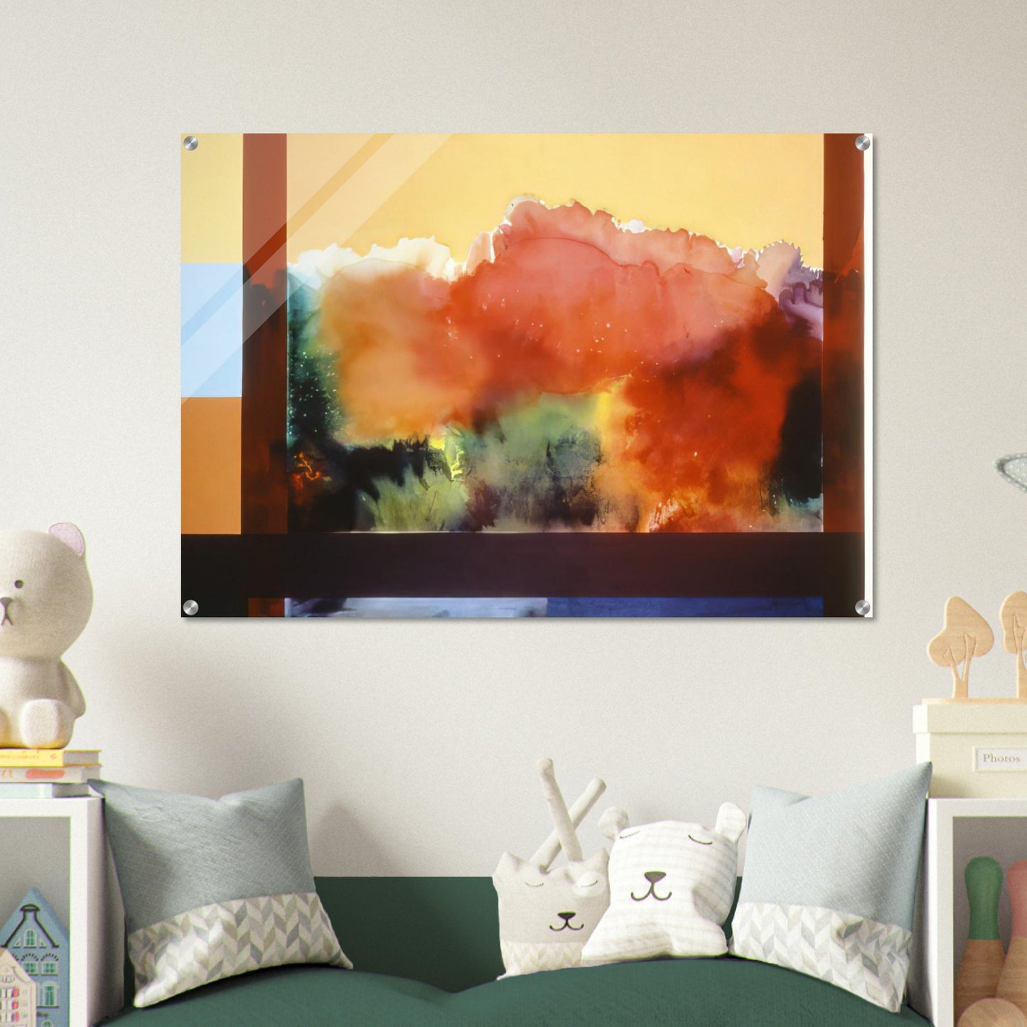 For The Gypsy and His Daughter - 1985 - Ronnie Landfield Acrylic Print - 70x100 cm / 28x40″ inches | Ronnie Landfield Wall Art | Ronnie Landfield Prints