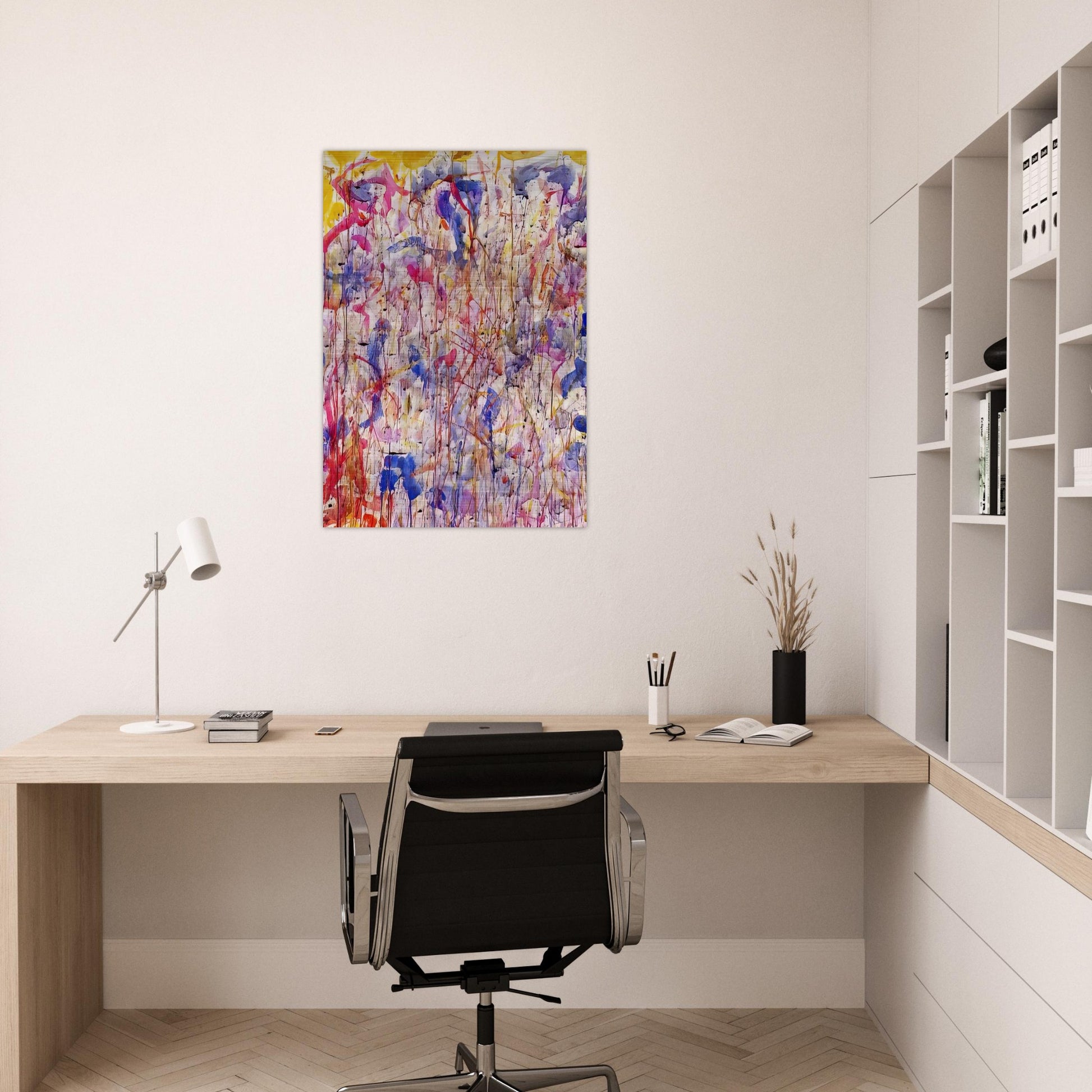 Untitled  SF57-008  - Sam Francis Brushed Aluminum Print - 70x100 cm / 28x40 inches | Sam Francis Aluminum Print | Sam Francis Prints
