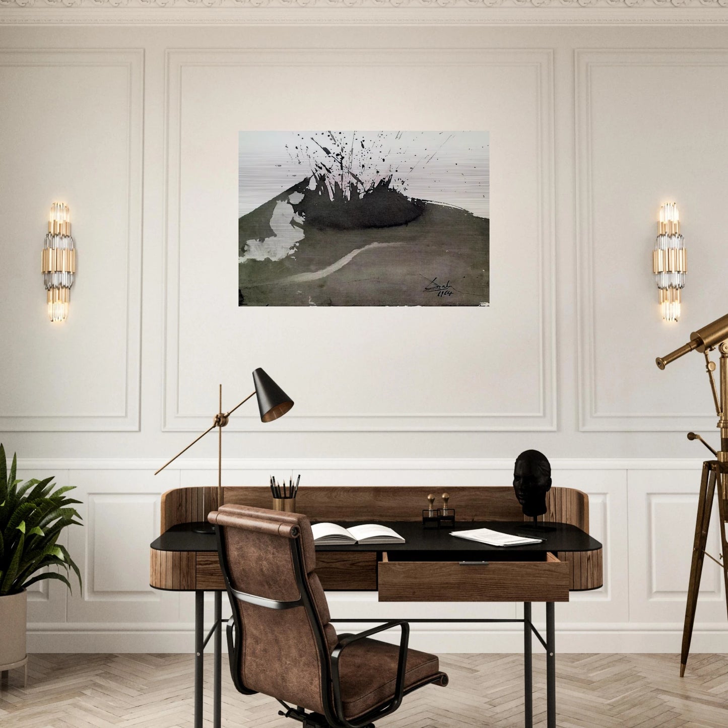 ANGELUS EXCUSSIT FLAMMAMIGNIS DANIEL 3 23 1967 - Salvador Dali Brushed Aluminum Print - 70x100 cm / 28x40 inches | Salvador Dali Aluminum Print | Salvador Dali Prints