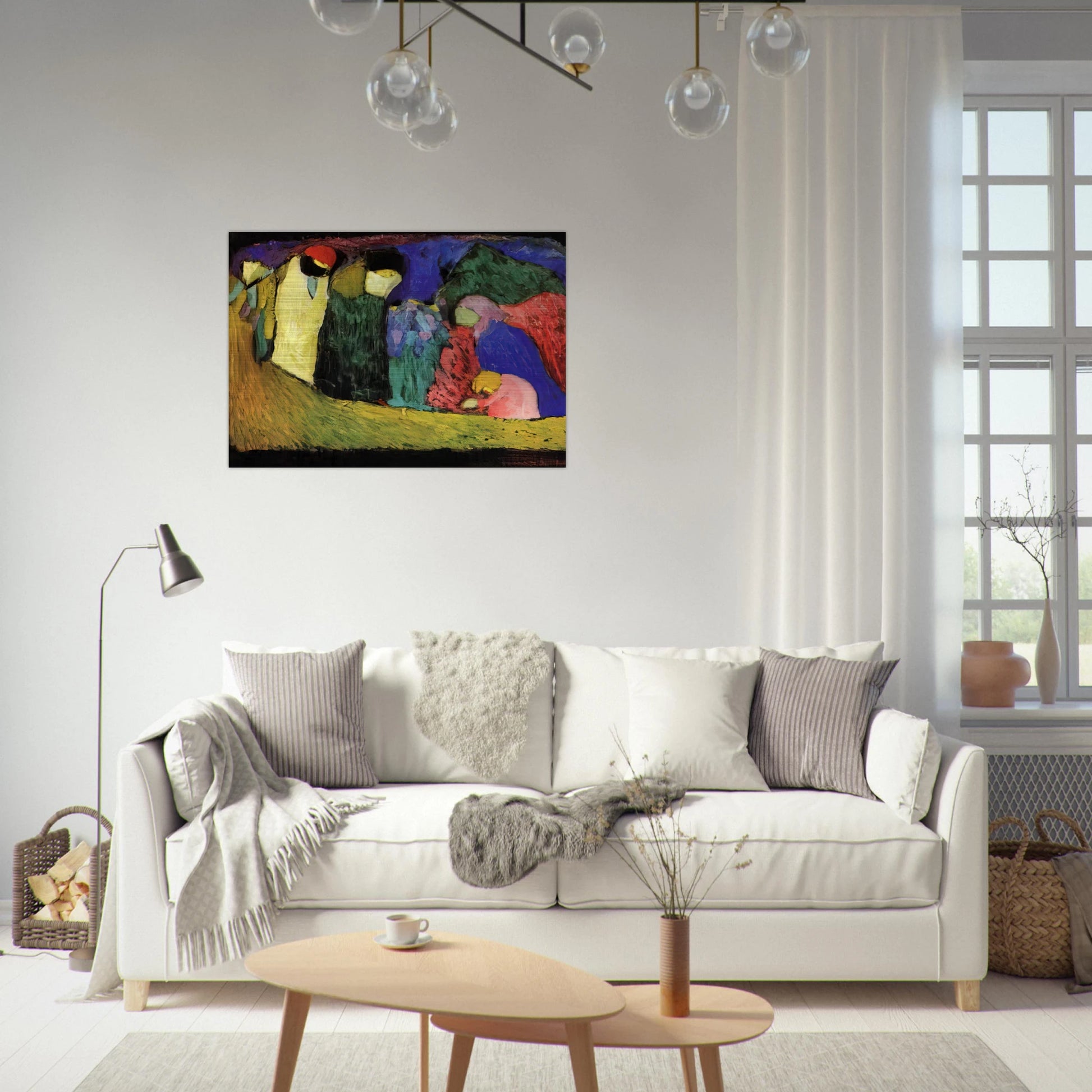 ENCOUNTER 1908 - Wassily Kandinsky Brushed Aluminum Print - 70x100 cm / 28x40 inches | Wassily Kandinsky Aluminum Print | Wassily Kandinsky Prints
