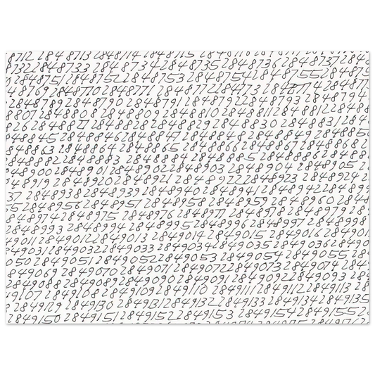 Roman Opalka - 19651 - âˆž, Detail - Conceptual Art  75x100 cm / 30x40inches Fine Art Poster