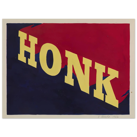 Edward Ruscha - HONK 1962  75x100 cm / 30x40inches Fine Art Poster