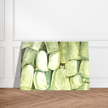 SET DESIGN FOR THE BALLET LOS SACOS DEL MOLINERO 3 - Salvador Dali Acrylic Print - 70x100 cm / 28x40″ inches
