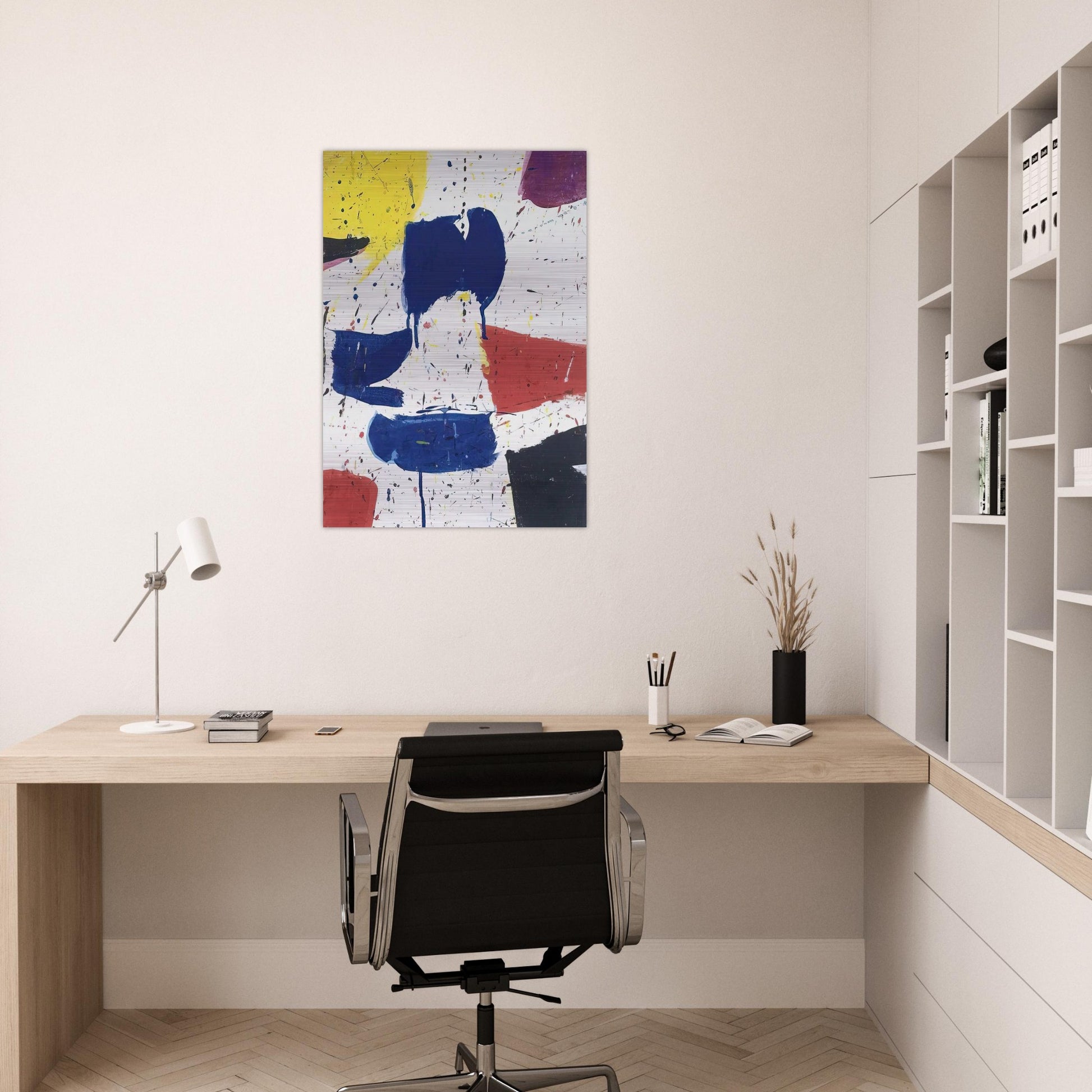Emblem 8  1 - Sam Francis Brushed Aluminum Print - 70x100 cm / 28x40 inches | Sam Francis Aluminum Print | Sam Francis Prints