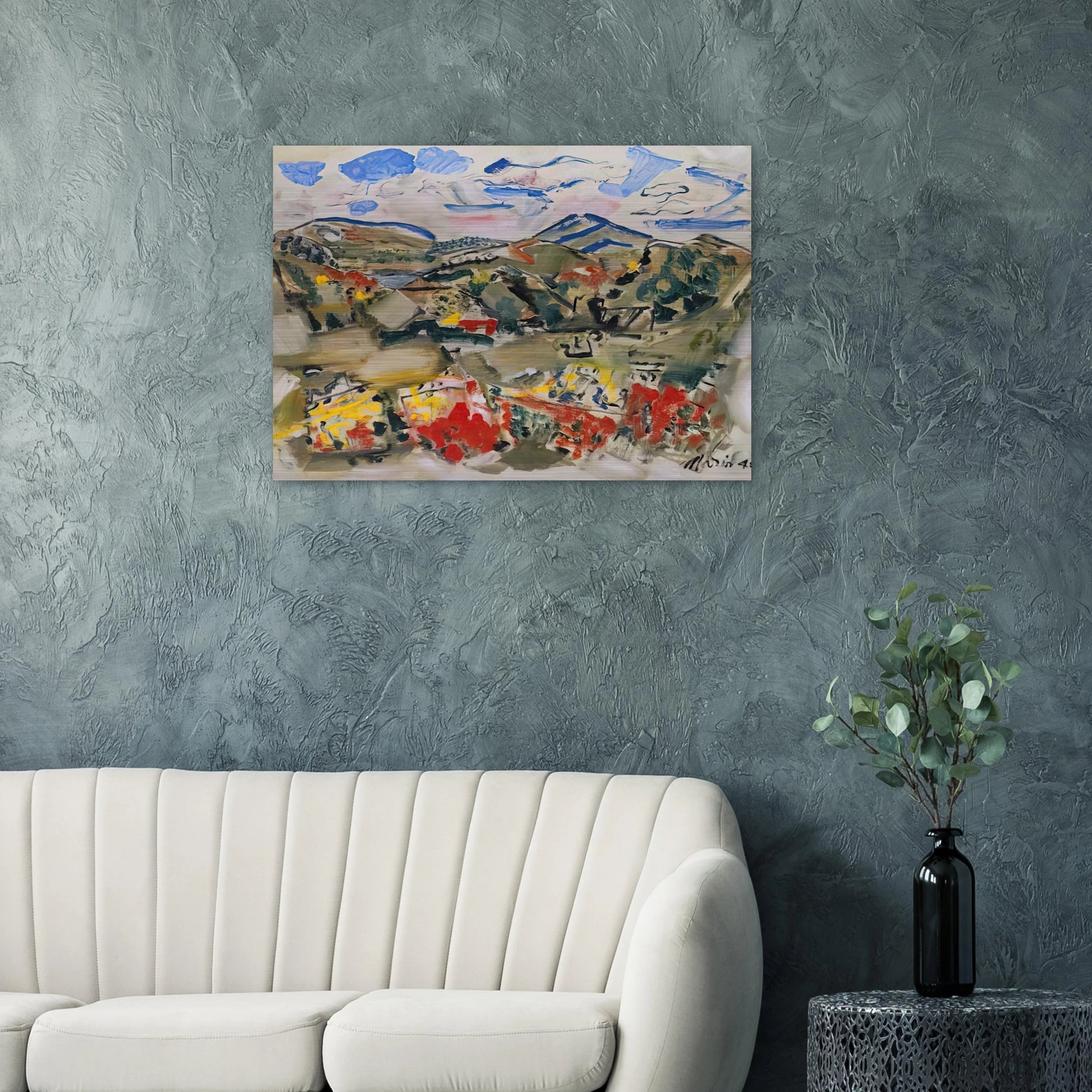 Tunk Mountains, Autumn, Maine - 1945 - John Marin Brushed Aluminum Print - 70x100 cm / 28x40 inches | John Marin Aluminum Print | John Marin Prints