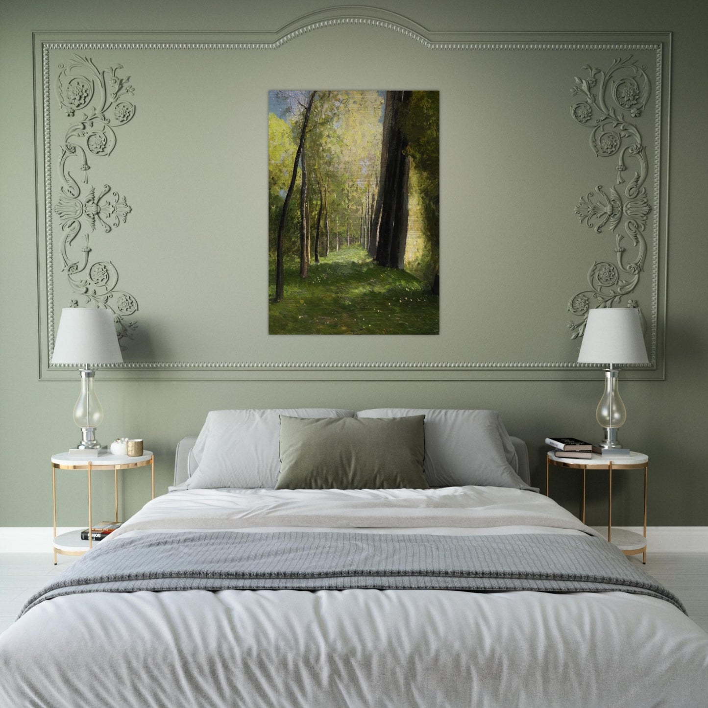 LANE OF TREES - Odilon Redon Brushed Aluminum Print - 70x100 cm / 28x40 inches | Odilon Redon Aluminum Print | Odilon Redon Prints