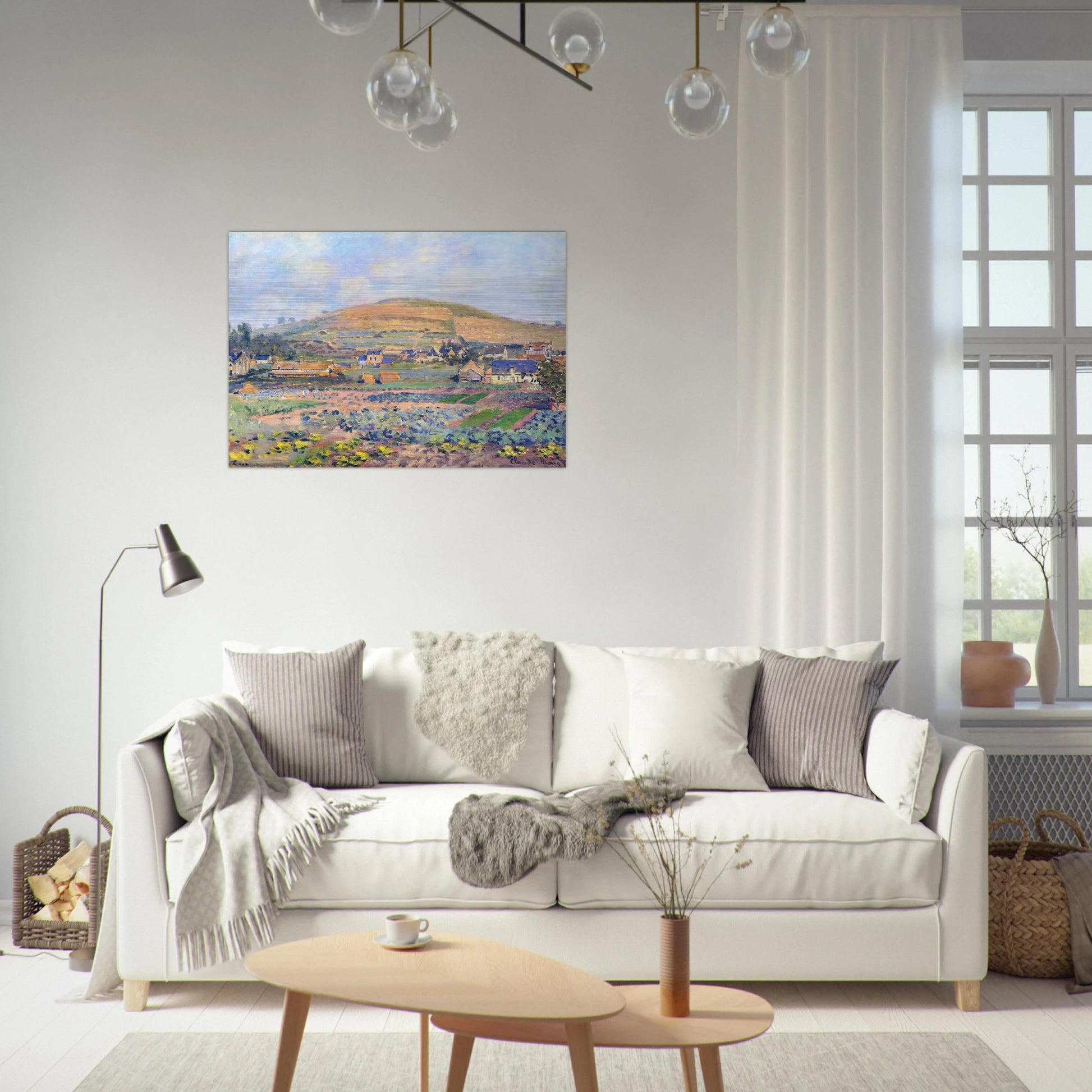 The Mount Riboudet in Rouen at Spring - claude monet Brushed Aluminum Print - 70x100 cm / 28x40 inches | claude monet Aluminum Print | claude monet Prints