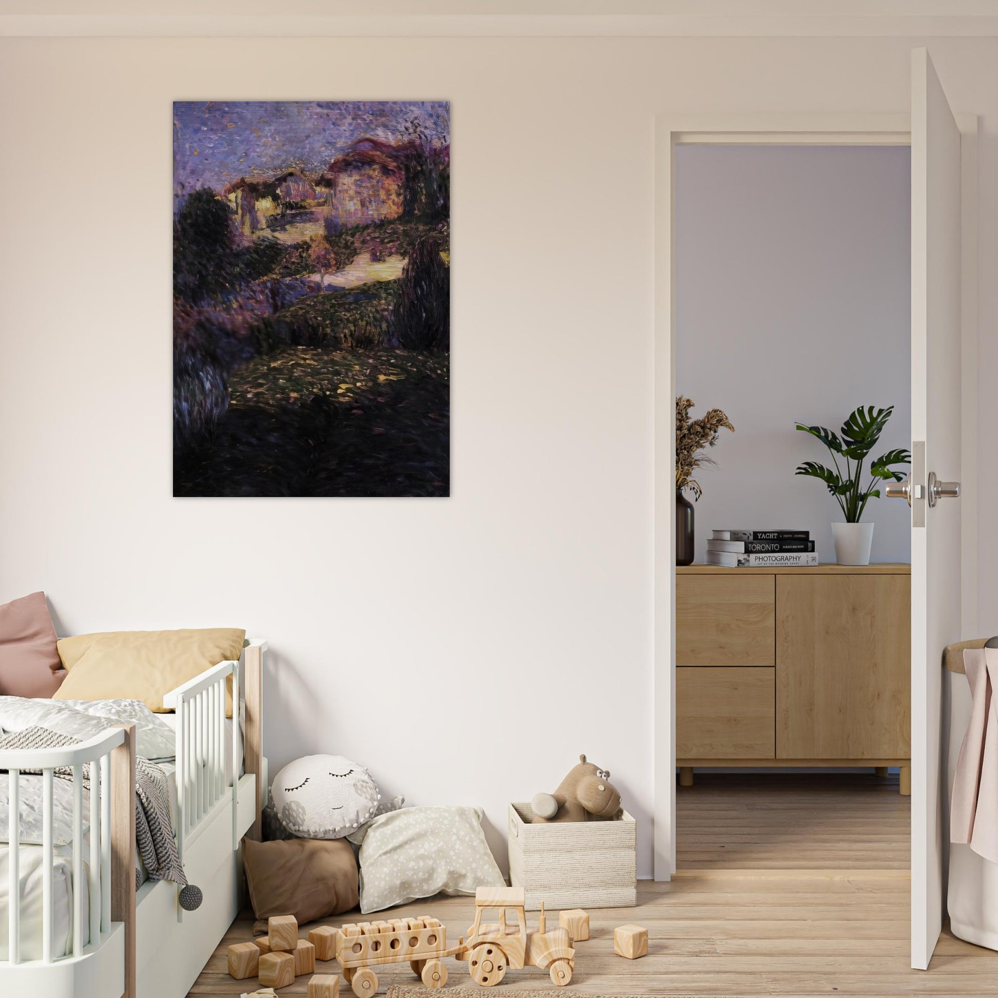 PAESAGGIO 1909 - Carlo Carra Brushed Aluminum Print - 70x100 cm / 28x40 inches | Carlo Carra Aluminum Print | Carlo Carra Prints