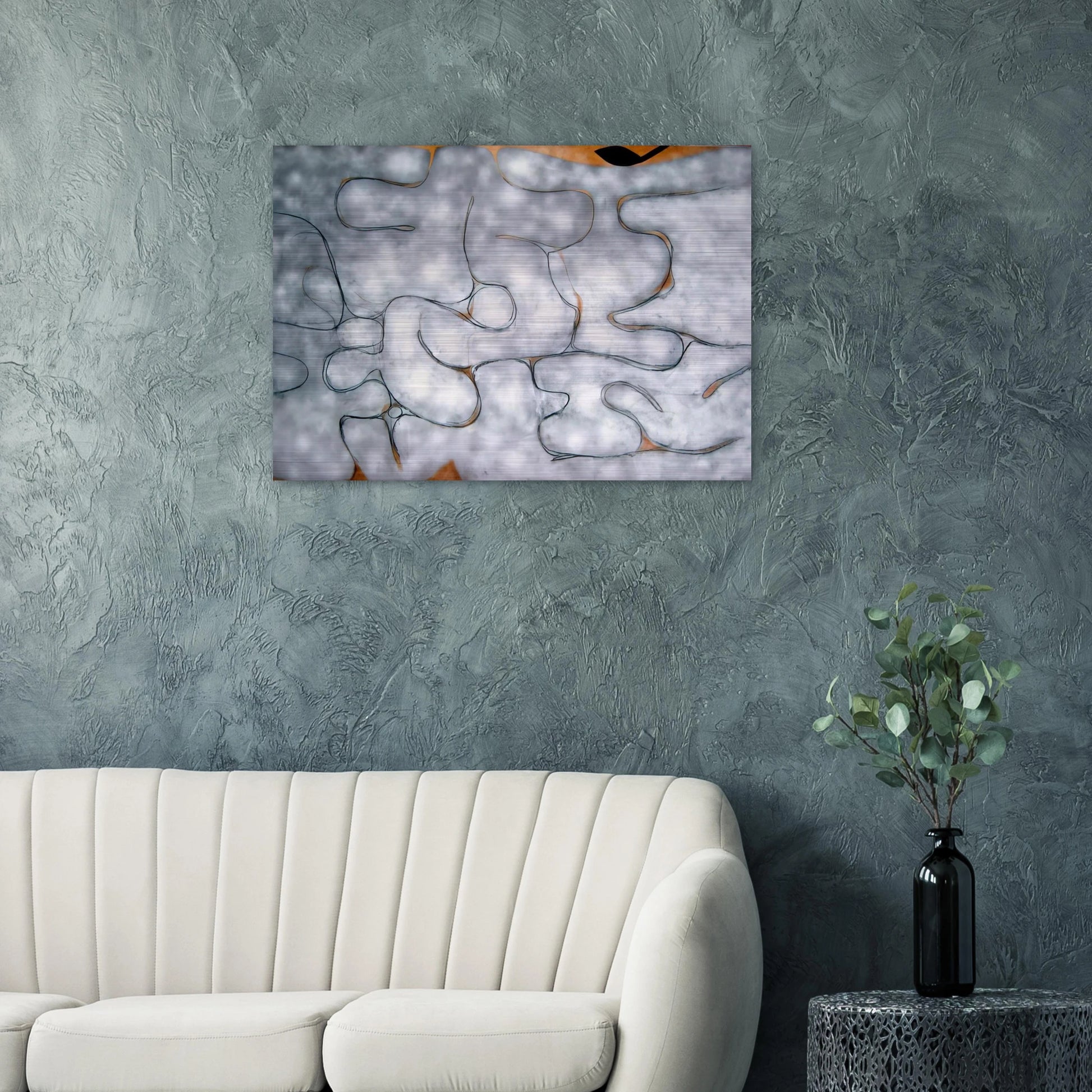 GREY SYMPHONY 1975 - Victor Pasmore Brushed Aluminum Print - 70x100 cm / 28x40 inches | Victor Pasmore Aluminum Print | Victor Pasmore Prints