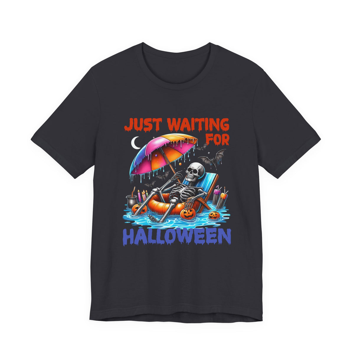 Fantôme squelettique d'été juste en attente d'Halloween
