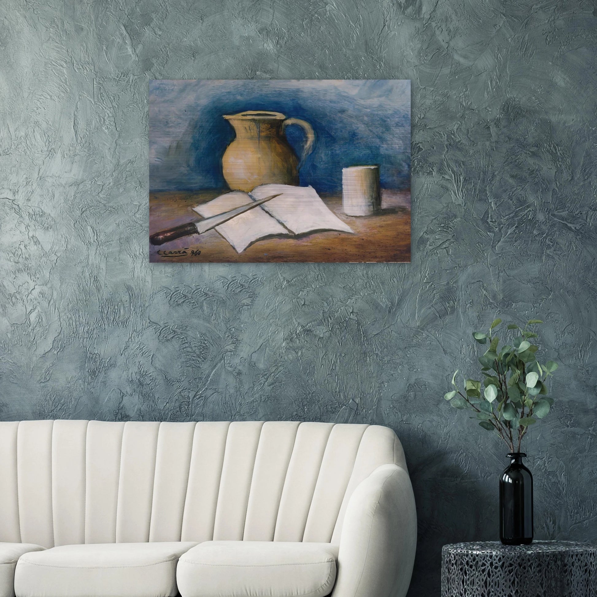 NATURA MORTA - Carlo Carra Brushed Aluminum Print - 70x100 cm / 28x40 inches | Carlo Carra Aluminum Print | Carlo Carra Prints