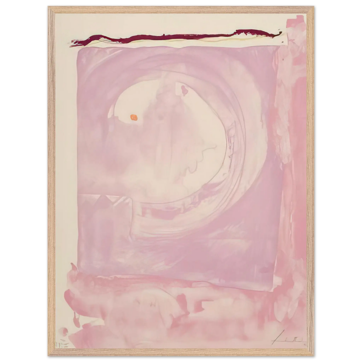 Helen Frankenthaler - Reflections IX - 1995 Wall art - 13x18 cm / 5x7 inches - Premium Wooden Framed Poster With Fine Art Paper - Black frame