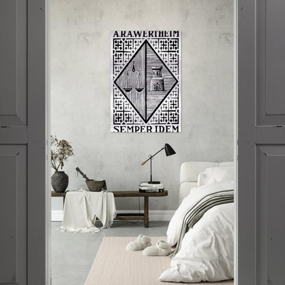 BOOKPLATE A R A WERTHEIM - MC Escher Brushed Aluminum Print - 70x100 cm / 28x40 inches | MC Escher Aluminum Print | MC Escher Prints
