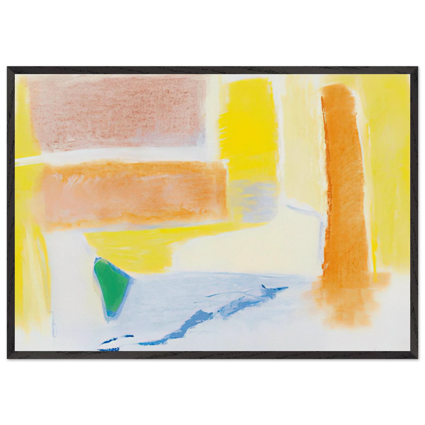 UNTITLED 1996 - Esteban Vicente 70x100 cm / 28x40 inches Framed Art Print – Black Wooden Frame