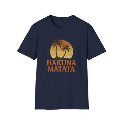 Hakuna Matata T-shirt rétro graphique, T-shirt à l'humeur positive "Pas de soucis", T-shirt inspiré des années 90, Haut avec citation feel-good, Cadeau unisexe
