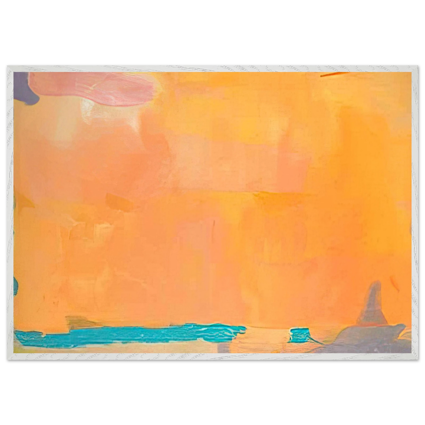 Helen Frankenthaler - Royal Fireworks - 1975 Wall art - 45x60 cm / 18x24 inches - Premium Wooden Framed Poster With Fine Art Paper-canvas - White frame