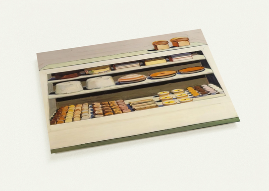 Bakery Counter - 1962 By Wayne Thiebaud Pack of 10 Post Cards | Wayne Thiebaud Post Cards | A6 (10.5 x 14.8 cm) - 4.1 x 5.8 inches