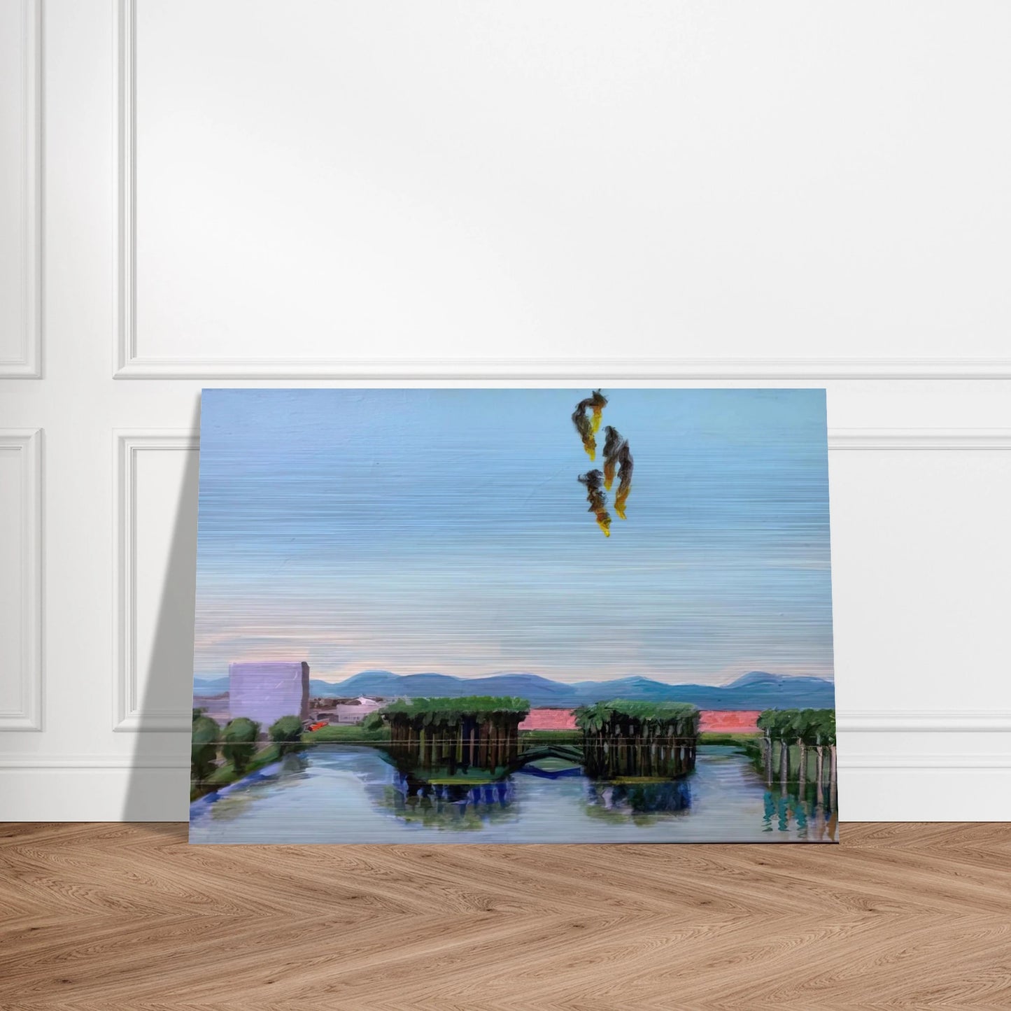 Echo Park Falling Angels - 1974 - Carlos Almaraz Brushed Aluminum Print - 70x100 cm / 28x40 inches | Carlos Almaraz Aluminum Print | Carlos Almaraz Prints