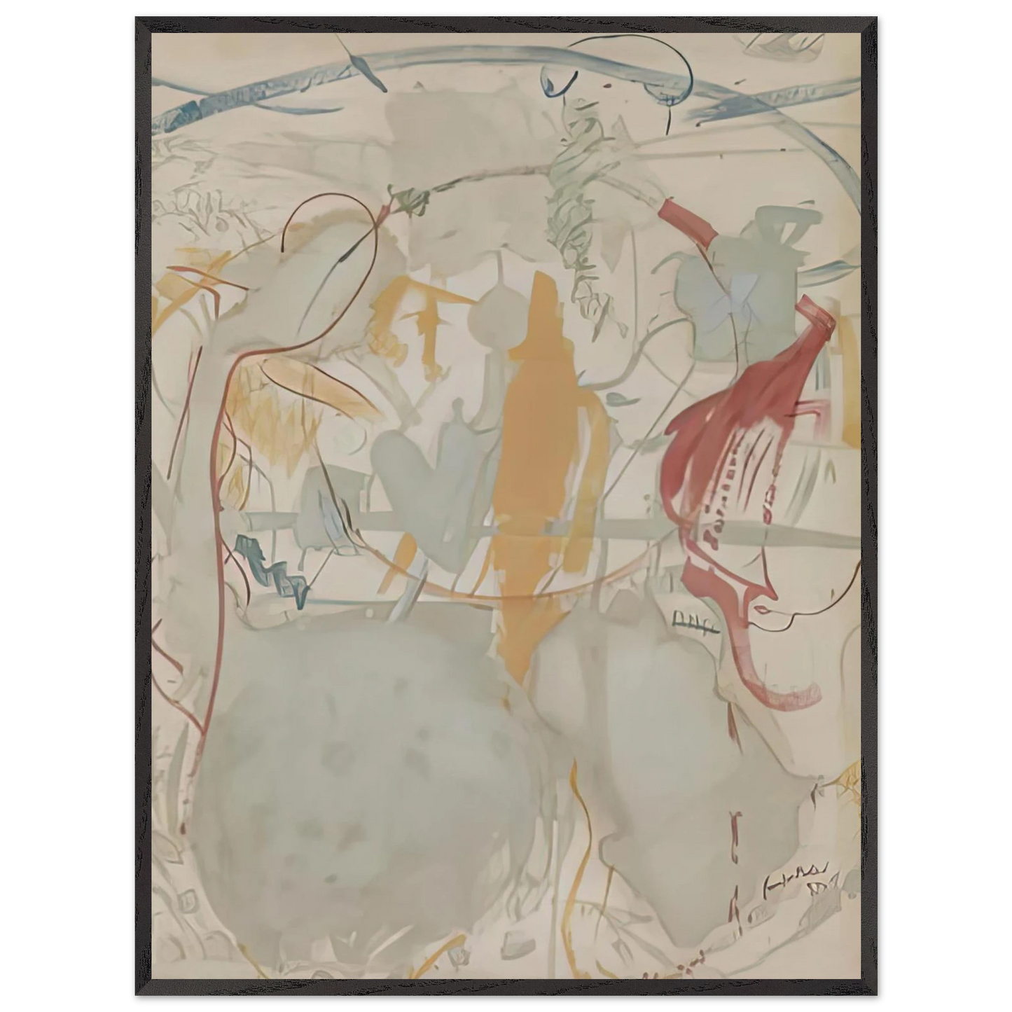 Helen Frankenthaler - Seven Types of Ambiguity, 1957- Wall Art - 30x40 cm / 12x16 inches - Fine Art Poster-canvas - -