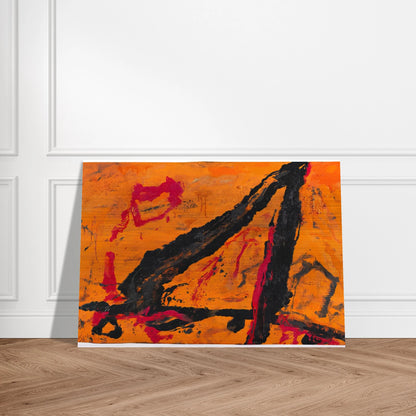 Timra - 1989 - Emil Schumacher Brushed Aluminum Print - 70x100 cm / 28x40 inches | Emil Schumacher Aluminum Print | Emil Schumacher Prints