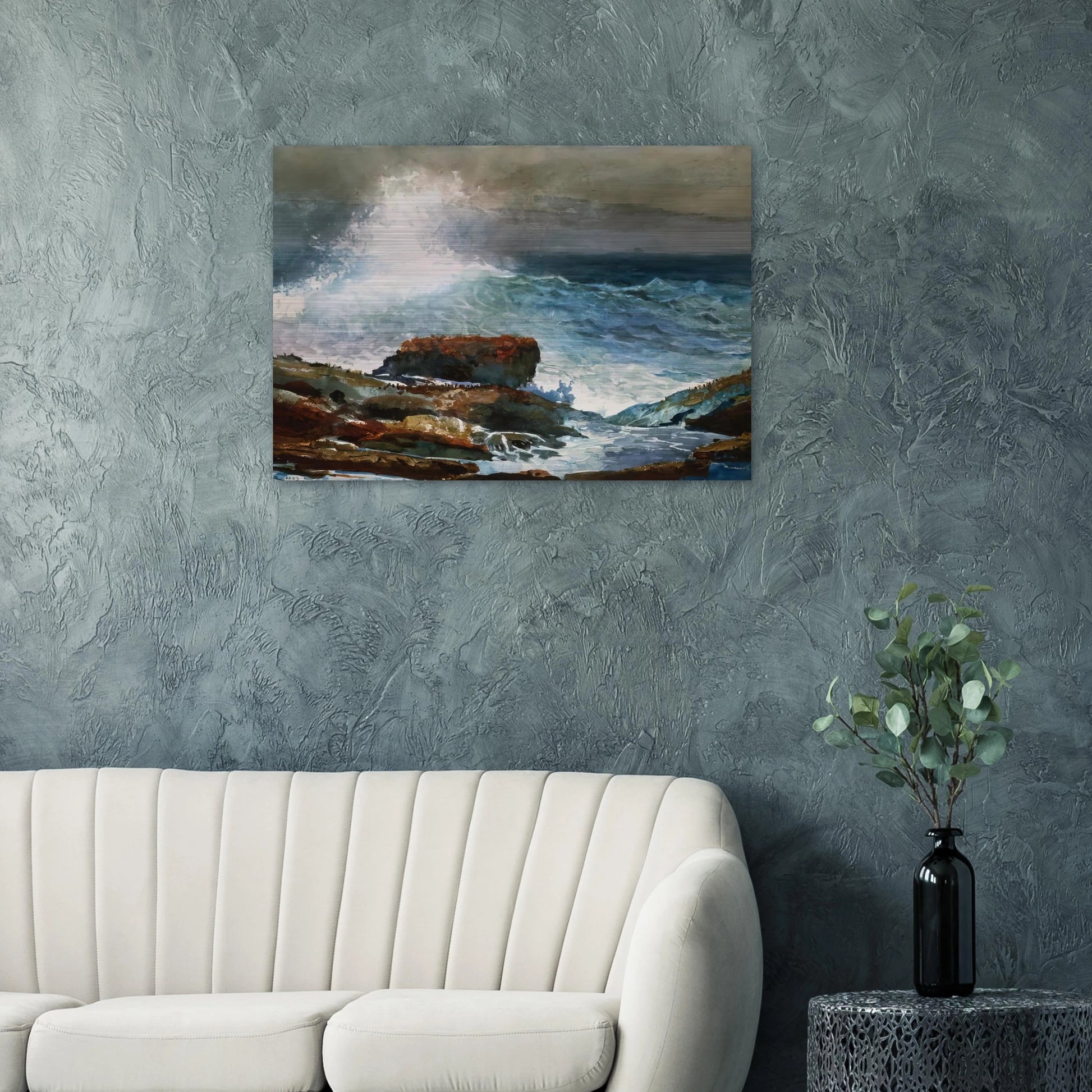 INCOMING TIDE SCARBORO MAINE - Winslow Homer Brushed Aluminum Print - 70x100 cm / 28x40 inches | Winslow Homer Aluminum Print | Winslow Homer Prints