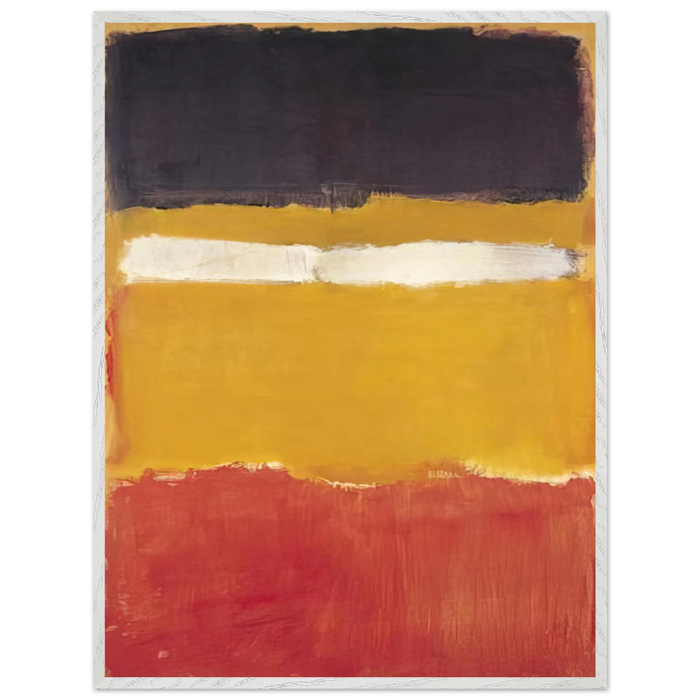 Mark Rothko - Number 24 Untitled - 1951 Wall Art - 21x29.7 cm / 8x12" - Premium Wooden Framed Poster With Fine Art Paper - Wood frame