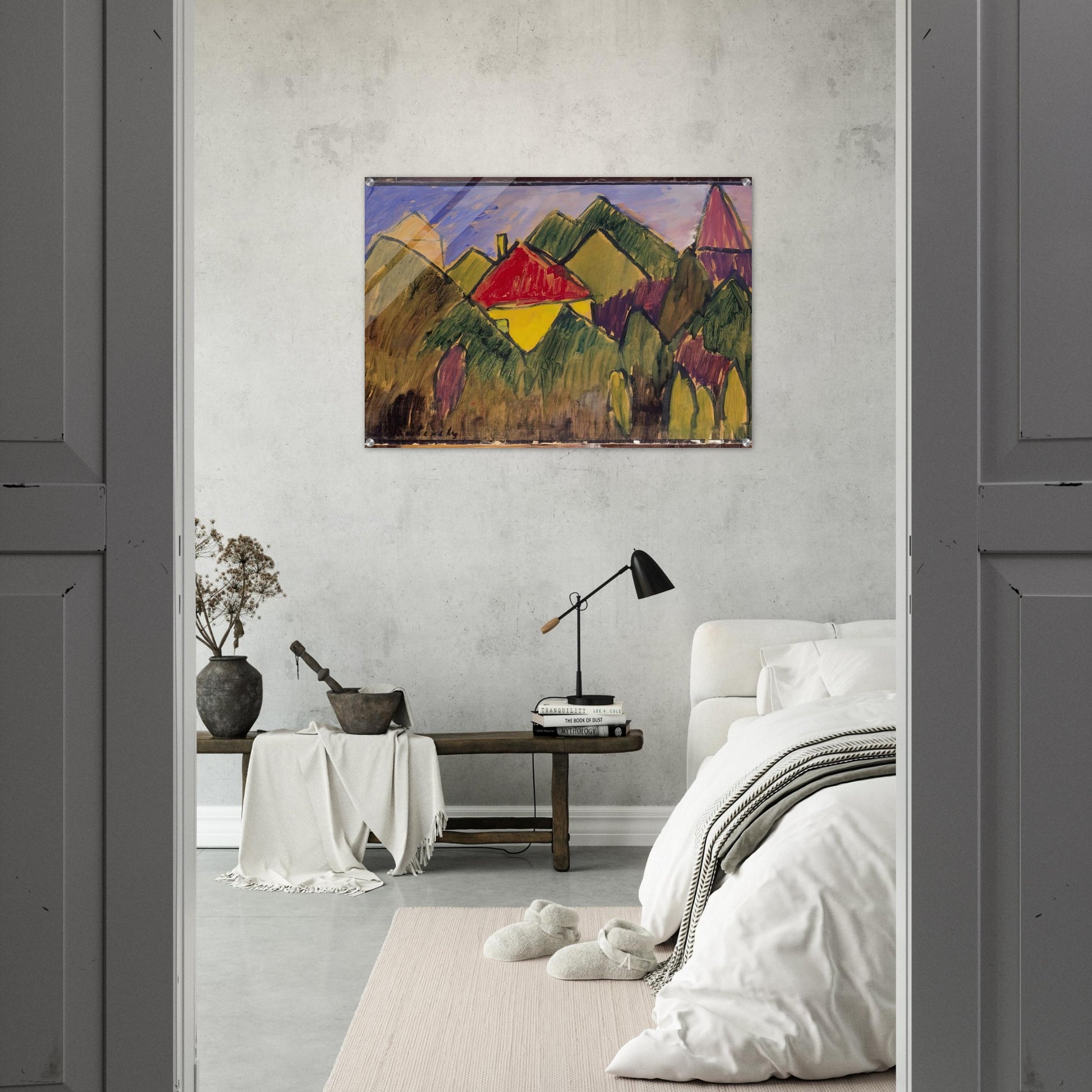 ROTE GIEBEL ROTE D CHER 1910 - Alexej von Jawlensky Acrylic Print - 70x100 cm / 28x40″ inches