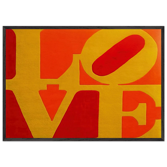 Chosen Love - Robert Indiana 70x100 cm / 28x40 inches Framed Art Print – Black Wooden Frame