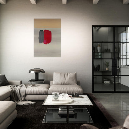 Red Spot - 1954 - John Ferren Brushed Aluminum Print - 70x100 cm / 28x40 inches | John Ferren Aluminum Print | John Ferren Prints