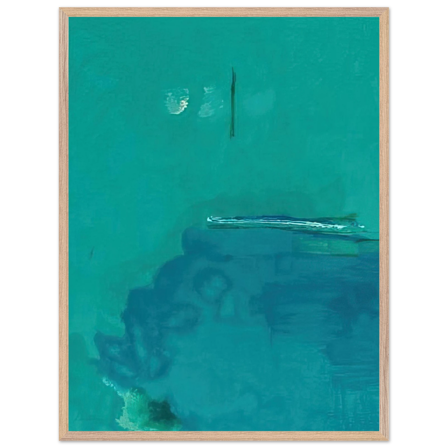 Helen Frankenthaler - Contentment Island - 2004 Wall art - 45x60 cm / 18x24 inches - Premium Wooden Framed Poster With Fine Art Paper-canvas - Wood frame