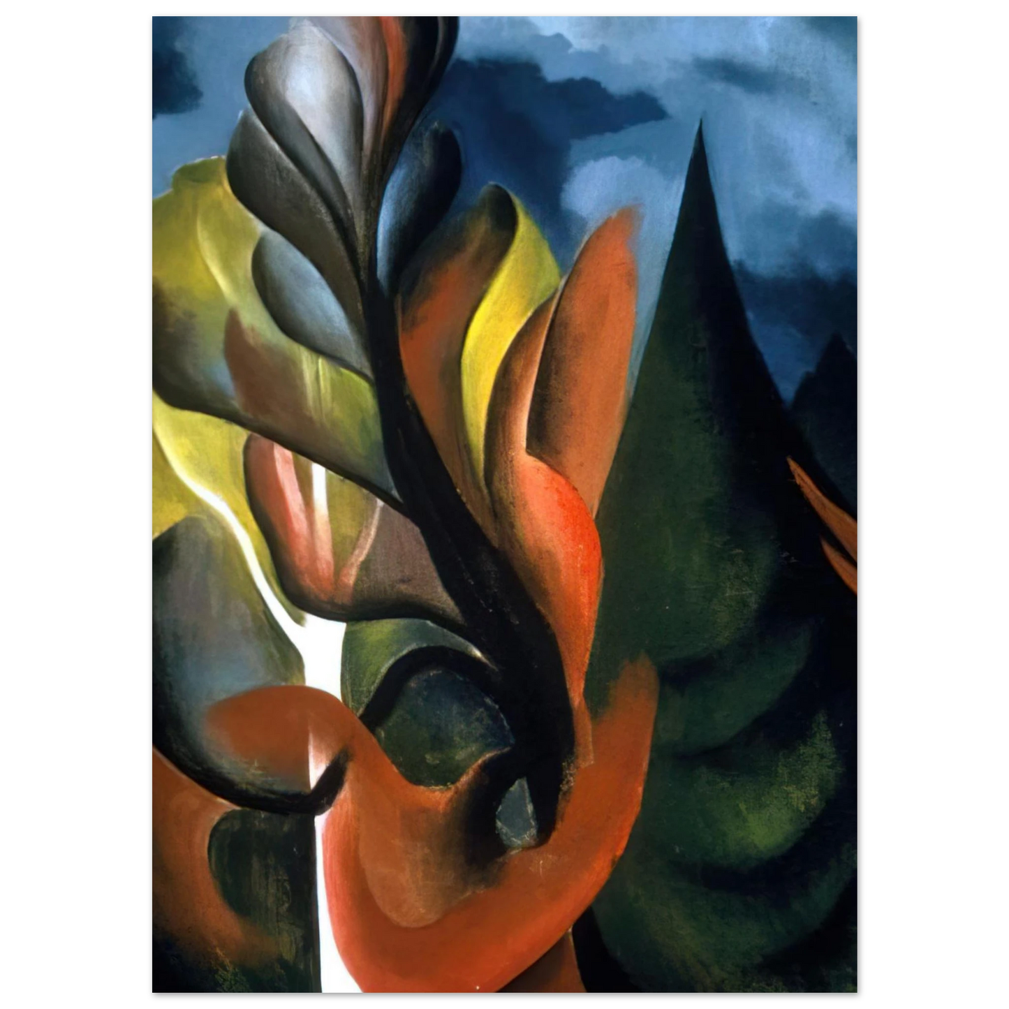 Georgia O'Keeffe - Maple and Cedar, Lake George Fine Art Poster