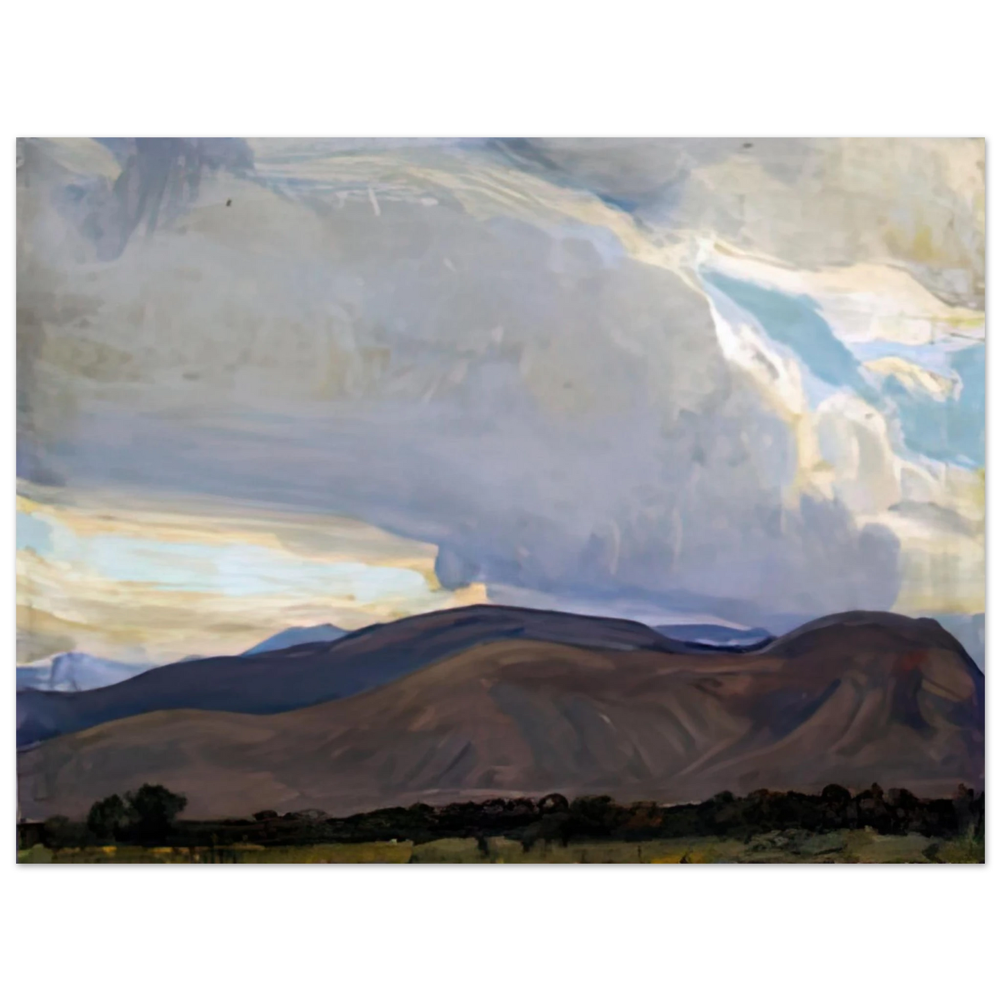 Maynard Dixon - STORM FROM THE SIERRA 1937 Wall art - 13x18 cm / 5x7 inches - Fine Art Poster-canvas - -