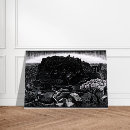 VITORCHIANO NEL CIMINO - MC Escher Brushed Aluminum Print - 70x100 cm / 28x40 inches | MC Escher Aluminum Print | MC Escher Prints