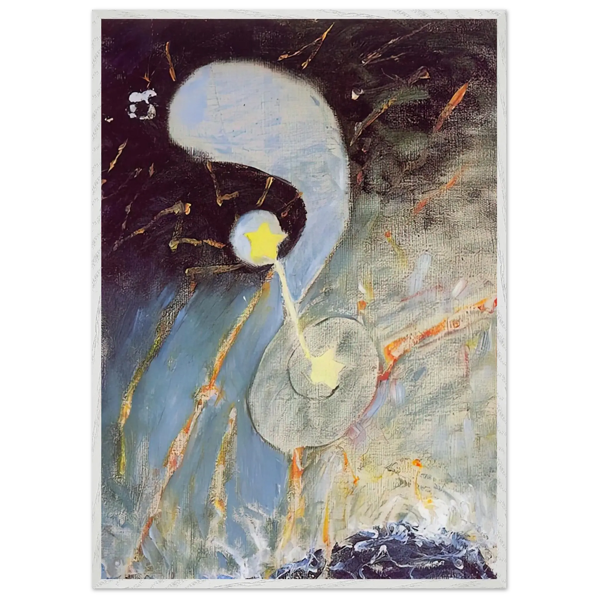 Hilma af Klint - CHAOS NR 2 1906 Wall art - A3 (29.7 x 42  cm) - Premium Wooden Framed Poster With Fine Art Paper - White frame