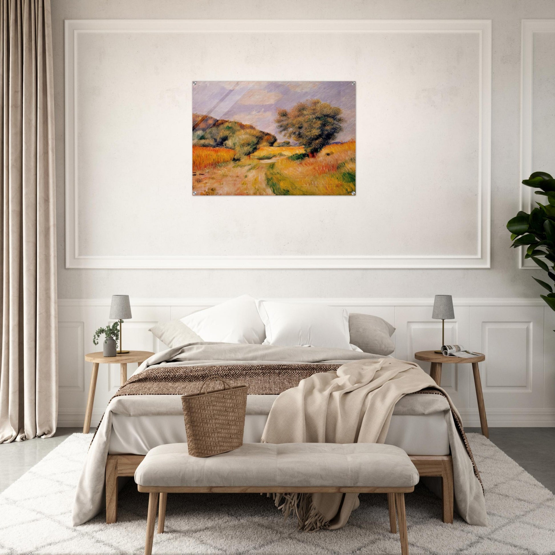 Fields of Wheat - Pierre-Auguste Renoir Acrylic Print - 70x100 cm / 28x40″ inches | Pierre-Auguste Renoir Wall Art | Pierre-Auguste Renoir Prints