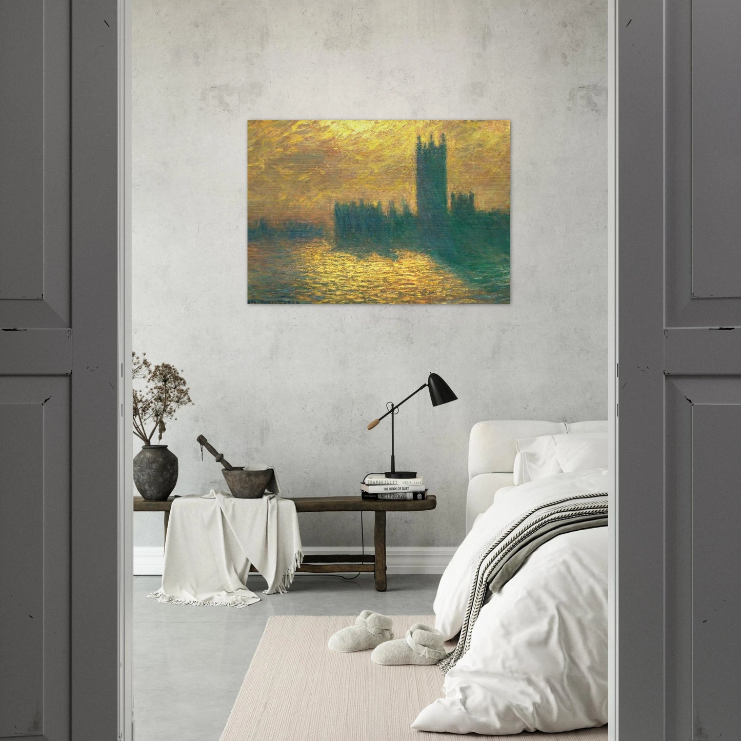 Houses of Parliament - claude monet Brushed Aluminum Print - 70x100 cm / 28x40 inches | claude monet Aluminum Print | claude monet Prints