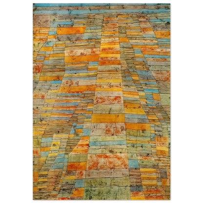HIGHWAY AND BYWAYS 1929 - Paul Klee Brushed Aluminum Print - 70x100 cm / 28x40 inches | Paul Klee Aluminum Print | Paul Klee Prints